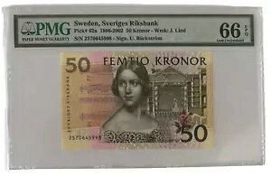 �X�E�F�[�f�� - 50 �N���[�i - �s�b�N # 62a - 2002 PMG GEM UNC 66 EPQ - �W�F�j�[ �����h - ���@�C�I����