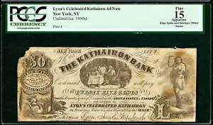 NY 25? �j���[���[�N�V�e�B �J�T�C������s�̍L������ ca. 1860�N�� PCGS Fine 15