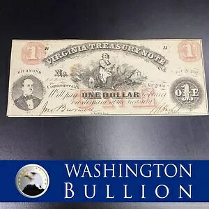 1862 �N $1 ���� 1 �h�� �o�[�W�j�A�A�M�����ȃ��b�`�����h �o�[�W�j�A�B