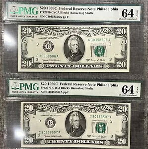 1969 �N 20 �h������ $20 PMG 64 EPQ �O���[�h �`���C�X UNC 2 �A������\