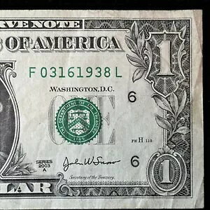 2003-A $1 �o�[�X�f�[�m�[�g 03 16 1938 (1938 �N 3 �� 16 ��) �h��ȃV���A���ԍ�
