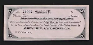 ALBEMARLE SOAP STONE Co �̔p�~���ꂽ VA �m�[�g �n�[�h�E�F�A���o�[�W�j�A�B�X�J�C���[�� $1