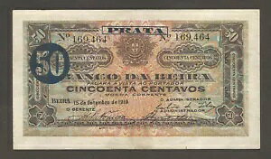 ���U���r�[�N - Banco da Beira 50 Centavos 15.9.1919; EF; P-R4a;�L�����Z������Ă��܂���