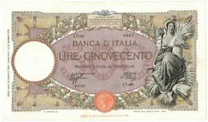 500 ���� CAPRANESI MIETITRICE TESTINA FASCIO ROMA 16/08/1939 BB/BB+