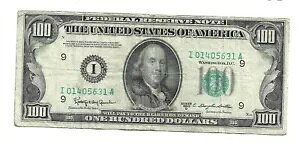 �V���[�Y 1950D $100 �~�l�A�|���X �m�[�g FRN #2161I (���b�g Y)