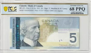 �J�i�_ 2011 5 �h���F�� PCGS ���� UNC 68 PPQ �s�b�N BC-67c
