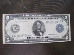1914�N $5.00�h�� �A�M������s���� �o�[�N - �q���[�X�g�� �ɍ�