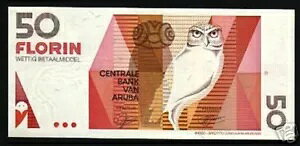 ARUBA 50 FLORIN P-13 1993 �t�N���E UNC ���A���t �I�����_���� �I�����_