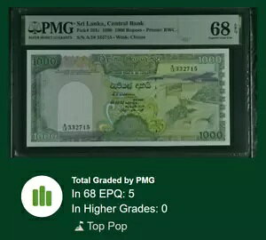 [�g�b�v�|�b�v] �X�������J 1000 ���s�[ 1990 P101 PMG 68 �ɏ�̕�� UNC EPQ ���A�O���[�h