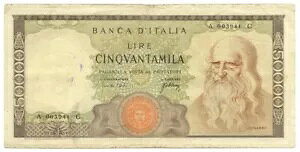 50000 ���� BANCA D'ITALIA ���I�i���h �_ ���B���` ���f���[�T 03/07/1967 qBB