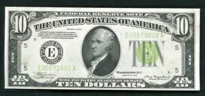 FR�B 2004-Elgs 1934 $10 FRN ���C�g�O���[���V�[�� �����ʂɂ��� �o�[�W�j�A�B���b�`�����h