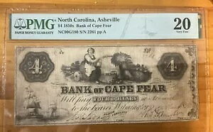 �P�[�v �t�B�A 1850 �N�� �m�[�X�J�����C�i�B�E�B���~���g�� �m�[�X�J�����C�i�B �A�V���r�� $4 PMG VF20