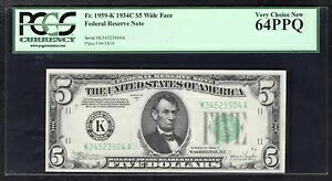 FR�B 1959-K 1934-C $5 ���L FRN �A�M���������� �e�L�T�X�B�_���X PCGS UNC-64PPQ
