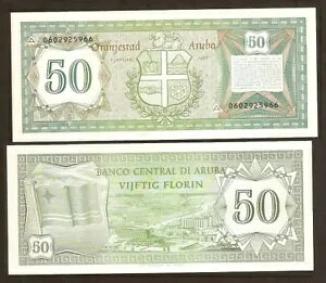 ARUBA 50 FLORIN P-4 1986 �I�����_���� UNC �󏭒ʉݎ�������