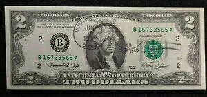 1976�N $2 FRN ���s���� �j���[�W���[�W�[�B�����X�^�E�� & �~���^���[ 1779-1780 Uncircula