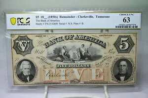 1850 �N�� $5 �c�� - �o���N �I�u �A�����J �N���[�N�X�r�� �e�l�V�[ PCGS 63 #7278