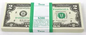 UNC �A���V���A�� 100 �p�b�N 2017A FRN $2 �o���N �I�u �j���[���[�N NY �V���[�Y (3)