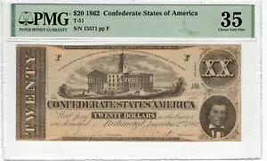 T-51 PF-11 1862 $20 ��R���� - PMG Choice Very Fine 35!