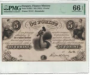 �n���K���[ 5 �t�H�����g 1852 �s�b�N�ԍ� S143r1 PMG: 66 EPQ GEM UNC�B #PL1921