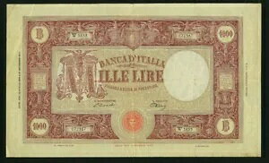 �C�^���A BANCA D'ITALIA 1947 1,000 ���������AVF/XF�A1947 �N 11 �� 22 ���APICK#81a