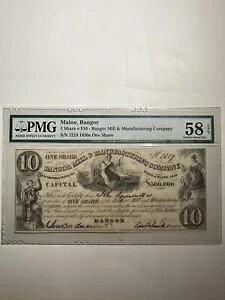 Bangor Mill & Manufacturing Company Maine Bangor 1 �� = 10 �h�� 1830 �N��