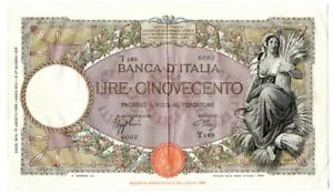 500 ���� CAPRANESI MIETRICICE TESTINA FASCIO ROMA 16/08/1939 BB/SPL