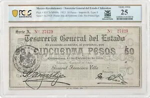 ���L�V�R Rev / Gen. del Estado P#S557b M909c 1913 50 �y�\ PCGS VF25