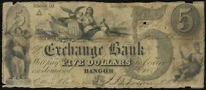 ���C���B�o���S�[�A�ב֋�s 1857 �N 1 �� 6 �� $5�A�{�X�g���f�C���[�C�u�j���O�g���x���[�L���t��