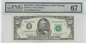 �_���l2121G 1981A PMG 67 �g�b�v �|�b�v $50 �V�J�S G26999015A 99015