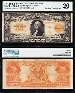 �ƂĂ��f�G�ȑ�_�őN���� VF 1922 $20 �S�[���h�ؖ���! PMG20�I���������I 50551