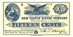 1863 �j���[ �L���b�X�� �E�H�[�^�[ �J���p�j�[�A�j���[ �L���b�X���A�y���V���x�j�A�B 15c Note No.10 (59899)