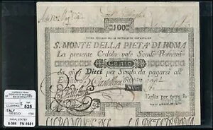 1792�N �C�^���A���c��100 Scudi S. Monte Della Piet A' Di Roma S-358 XF