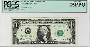 1988A �A�M������s�uWEB�vnote-fr1917-B (BL �u���b�N)PCGS Very Fine 25 PPQ-��u��