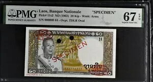 ���I�X 20 �L�b�v ND(1963) P11as2 UNC - �W�{ / PMG Superb GEM67EPQ