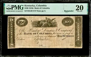 �󏭂ȏ����P���^�b�L�[����x�ꎆ�� 1810 �N��̃R�����r�A��s 100 �h�� PMG VF20