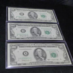 (3) �A�� FR. 2161-A 1950-D $100 �t�����X�A�M������s���� �{�X�g�� �I�[�X�g�����A