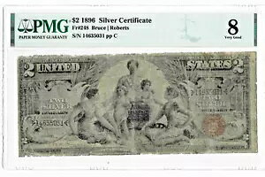 1896 $2 �V���o�[�ؖ��� 'Educational'note-fr.248-PMG ���ɗǂ� 8 �R�����g�Ȃ�