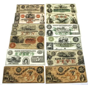 1800 �N��̔p�~�ʉ� $1 �` $20 ���� �������b�g 12 NR #C605-2