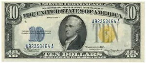 10 DOLLARI OCCUPAZIONE AMERICANA DELLA SICILIA SIG.�W���b�� 1934 A FDS-/FDS