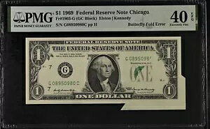 $1 1969 FRN �o�^�t���C�t�H�[���h�G���[�v�����g�t�H�[���h PMG EF 40EPQ