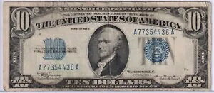 1934-A $10 *���󏭂Ȍ���d�グ�v���[�g 87* US �V���o�[�ؖ��� $1,000 BV