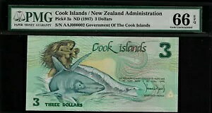 �N�b�N���� 3 �h�� 1987 PMG 66 EPQ UNC Low S/N AAJ 000002