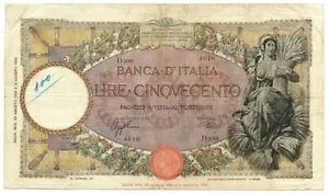 500 ���� CAPRANESI MIETITRICE TESTINA BI L'AQUILA 23/08/1943 qBB