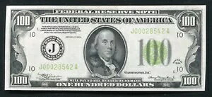 FR.2152-Jlgs 1934 $100 LGS ���C�g�O���[�� �V�[�� FRN �J���U�X�V�e�B�AMO ��� ������