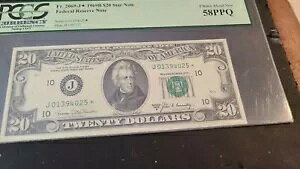 Fr.2069-J* 1969 B $20 �X�^�[�A�M������s�� PCGS 58 PPQ