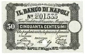 50 CENTESIMI ANATO USO �J���s�I�[�l �o���R �f�B �i�|�� �t�F�f �N���W�b�g 01/05/1872 FDS