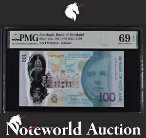 �X�R�b�g�����h�A100 �|���h 2021 (2022) P 135a �|���}�[ UNC 2nd TOP POP PMG 69 EPQ