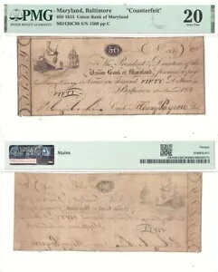 1815�N $50 �����[�����h�B�{���`���A���j�I����s PMG VF-20