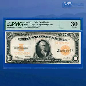 Fr.1173 1922 �h�� 10 �h�����ؖ����uHILLEGAS NOTE�v�APMG Choice VF 30 #0682