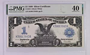 1899 $1 �V���o�[�ؖ��� �u���b�N �C�[�O�� FR #235 - XF-40 PMG �F��